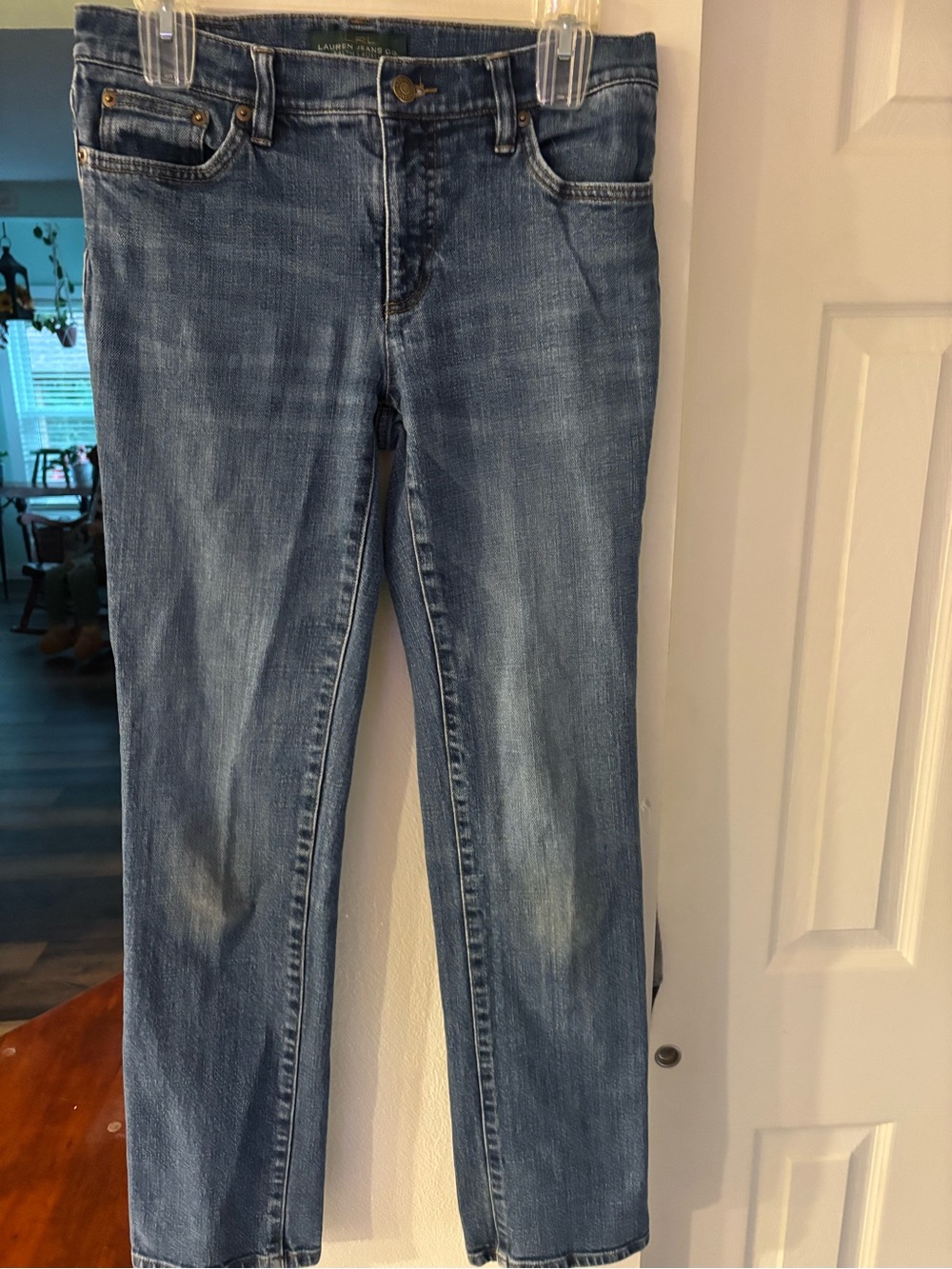 Lauren Ralph Lauren Straight-Leg Jeans in Mid Blue